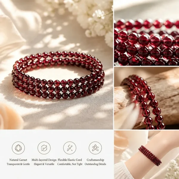Garnet Energy Bracelet
